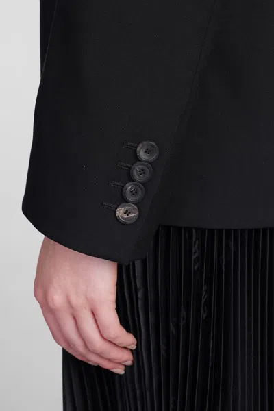 Balenciaga Blazer In Black Wool In Black