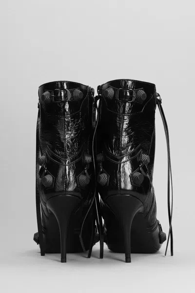 Balenciaga Cagole 50 Ankle Boots In Lamb Leather In Black