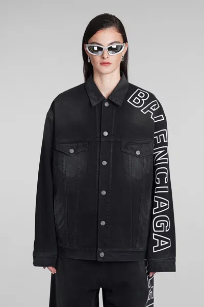 Balenciaga Denim Jackets In Black