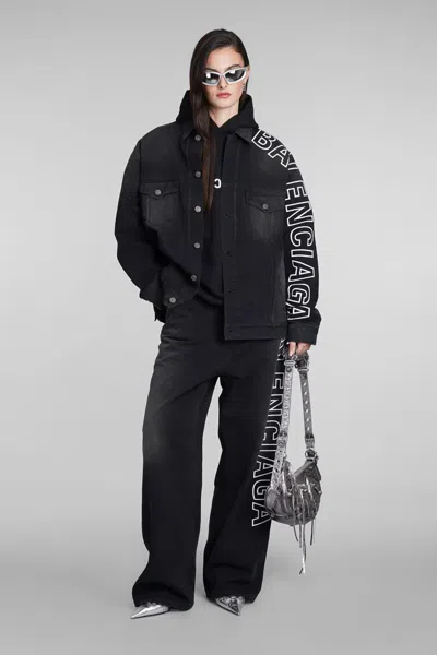 Balenciaga Denim Jackets In Black