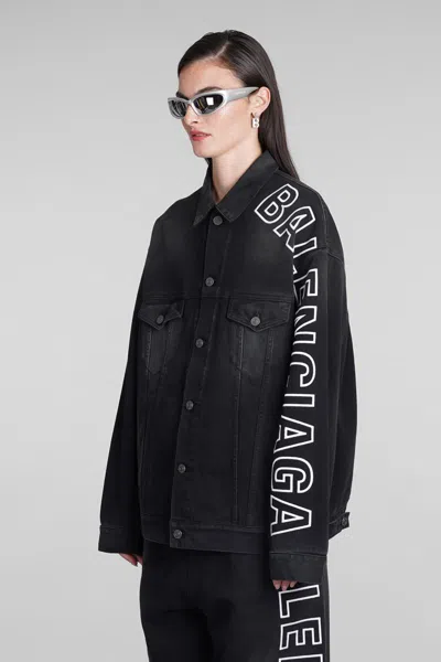 Balenciaga Denim Jackets In Black