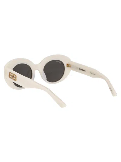 Shop Balenciaga Sunglasses In 004 White White Grey