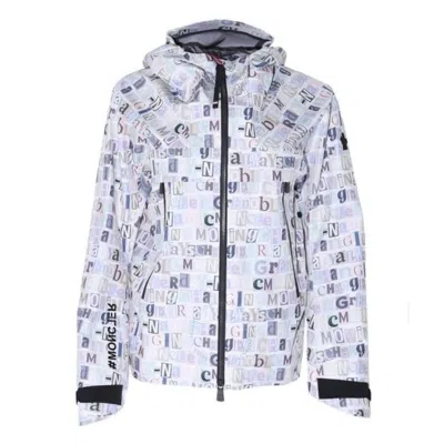 Moncler Tullins All Over Print Hooded Jacket In Purple