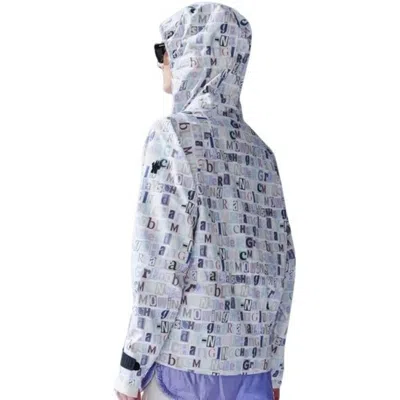 Moncler Tullins All Over Print Hooded Jacket In Purple