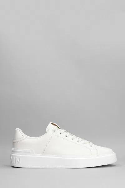 Balmain B-court Sneakers In White