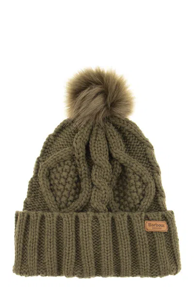 Barbour Ridley Beanie And Scarf Set In Green