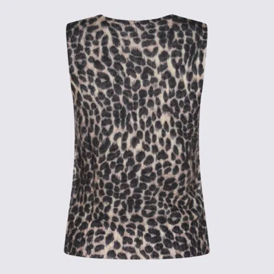 BLUMARINE BLUMARINE LEOPARD WOOL TOP 