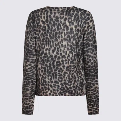 Shop Blumarine Leopard Wool Knitwear In Brown