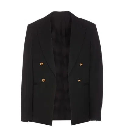 Shop Bottega Veneta Wool Blazer In Black