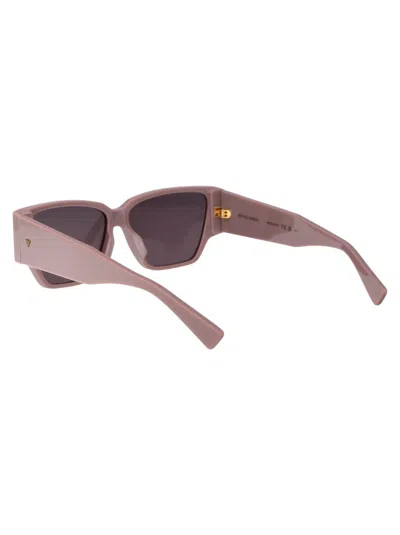 Bottega Veneta Acetate Pink Sunglasses In Brown