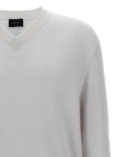 Shop Brioni V-neck Sweater In White