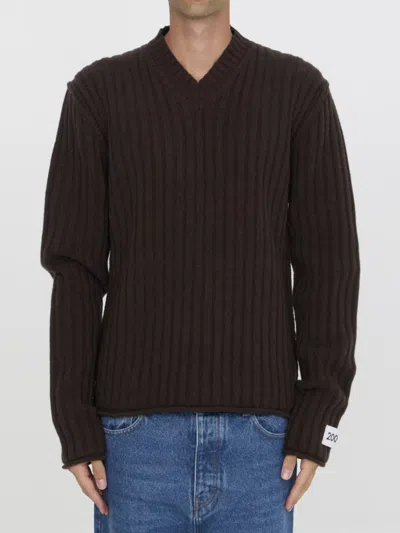 Dolce & Gabbana Man Sweater Dark Brown Size 40 Virgin Wool In Brown