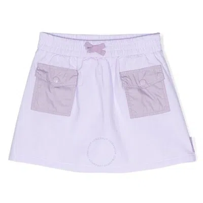 Moncler Kids Light Purple Elastic Waist Mini Skirt In Purple
