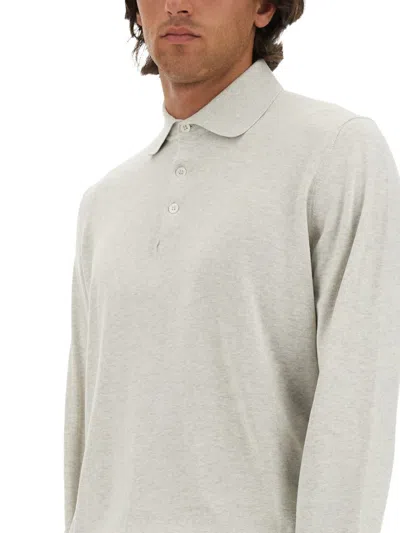 Shop Brunello Cucinelli Regular Fit Polo Shirt In White