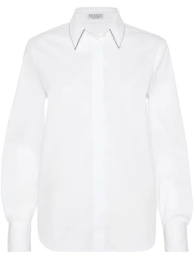 Brunello Cucinelli Cotton Shirt In White