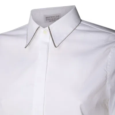 Brunello Cucinelli Cotton Shirt In White