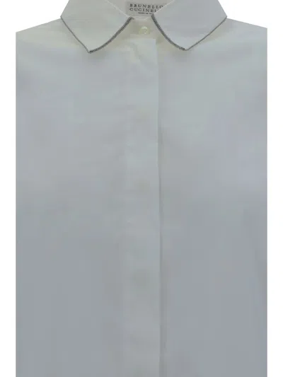 Brunello Cucinelli Cotton Shirt In White