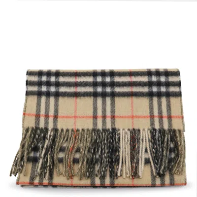 Shop Burberry Scarfs In Sand/loch