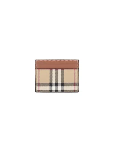 Shop Burberry Wallets In Beige