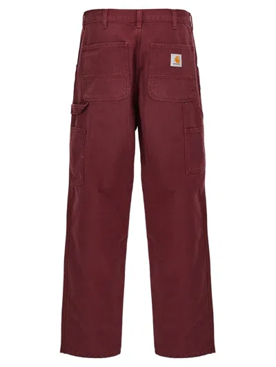 Shop Carhartt Wip 'single Knee' Pants In Red