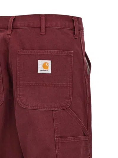 Shop Carhartt Wip 'single Knee' Pants In Red