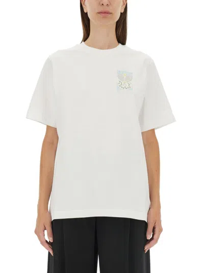 Shop Casablanca T-shirt With Print In White