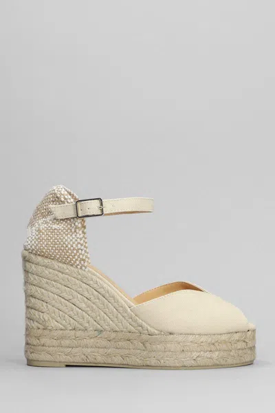 Shop Castaã±er Castañer Bianca-8ed-001 Wedges In Beige