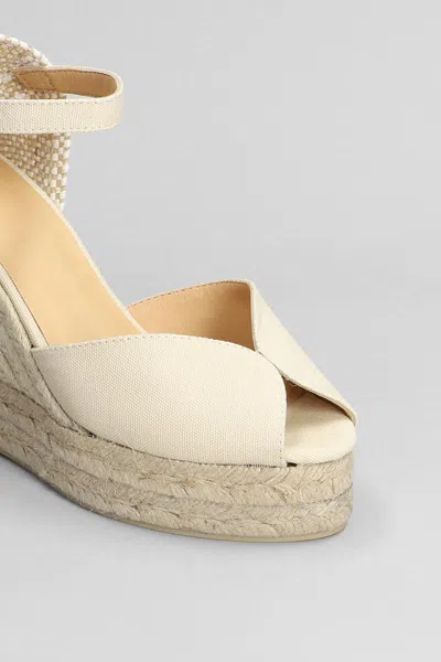 Shop Castaã±er Castañer Bianca-8ed-001 Wedges In Beige