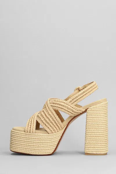 Shop Castaã±er Castañer Fulvia-203 Sandals In Beige