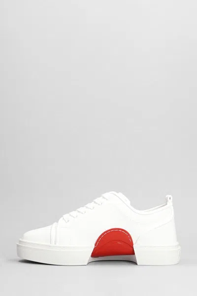 Christian Louboutin Louboutin Sneakers Louis Junior Mens Leather White In White