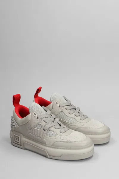 Christian Louboutin Astrolouni Suede & Leather Sneaker In Grey