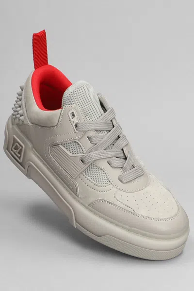 Christian Louboutin Astrolouni Suede & Leather Sneaker In Grey