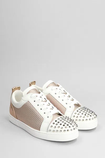 Christian Louboutin Varsijunior Spikes Duo Flat Sneakers In White