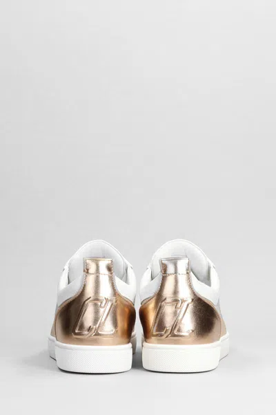 Christian Louboutin Varsijunior Spikes Duo Flat Sneakers In White