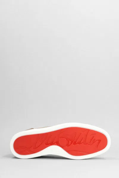 Christian Louboutin Varsijunior Spikes Duo Flat Sneakers In White