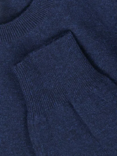 Comme Des Garçons Blue Crewneck Sweater In Blue