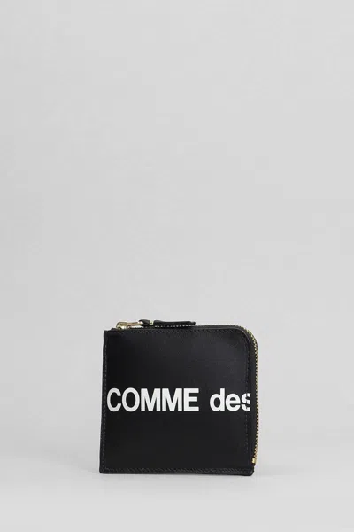 Comme Des Garçons Rectangular Wallet Featuring Huge Logo In Black