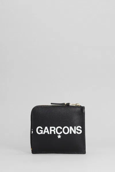 Comme Des Garçons Rectangular Wallet Featuring Huge Logo In Black