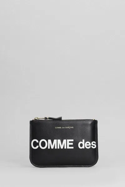 Comme Des Garçons Huge Logo Zipped Coin Wallet Accessories In Black