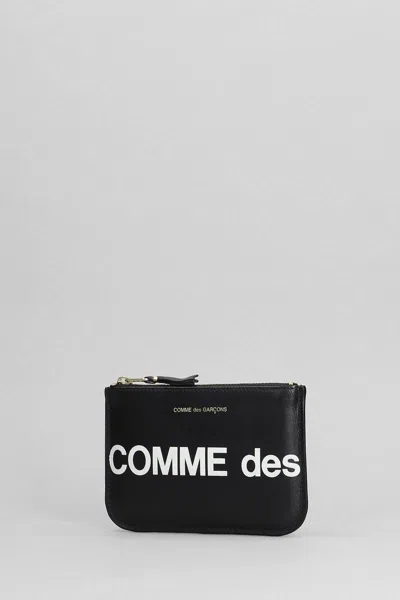Comme Des Garçons Huge Logo Zipped Coin Wallet Accessories In Black