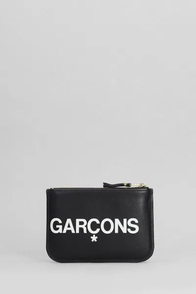 Comme Des Garçons Huge Logo Zipped Coin Wallet Accessories In Black