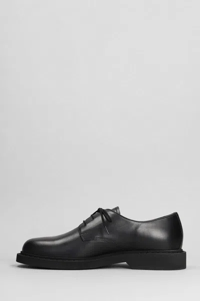 Common Projects Black Leather Derbys In Black