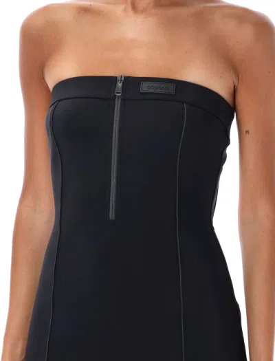 Shop Coperni Open Back Bustier Dress In Black