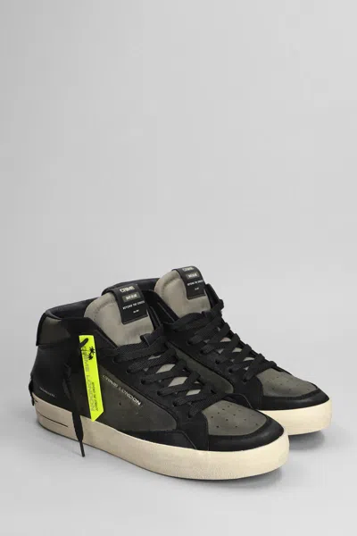 Shop Crime Sk8 Deluxe Mid Sneakers In Black