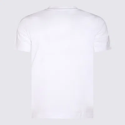 CRUCIANI CRUCIANI WHITE COTTON BLEND T-SHIRT 