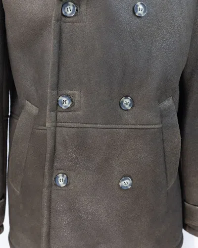 D Four Montone Scamosciato Marrone In Brown