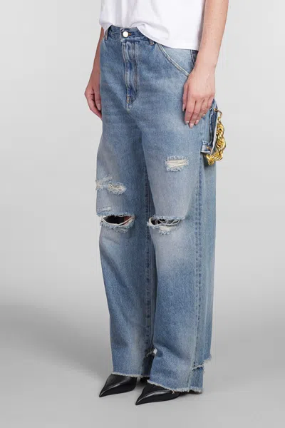 Darkpark 'lisa' Loose Fit Carpenter Jeans In Blue
