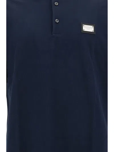 Shop Dolce & Gabbana Polo Shirts In Blue