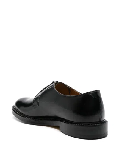 Doucal's Almond-toe Leather Derby Shoes In Brown