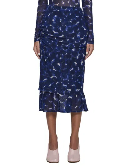 Shop Dries Van Noten Skirts In Blue